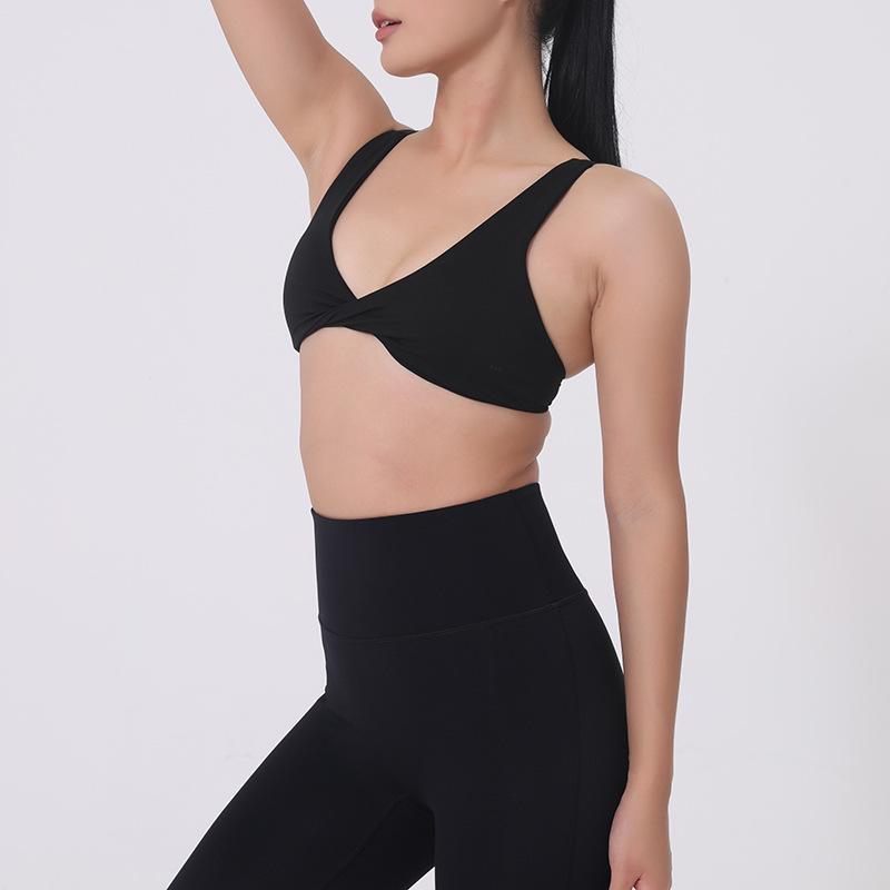 

V Four Strands Braided Backless Sweat-Wicking Sports Bra for Gym, Skating & Swimming XXL
