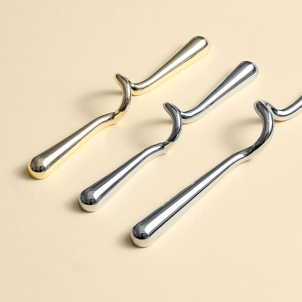 Modern Minimalist Zinc Alloy Gold and Sliver Cabinet Doors Handles Luxury Furniture Drawers Knob Wardrobes Stripes Pull