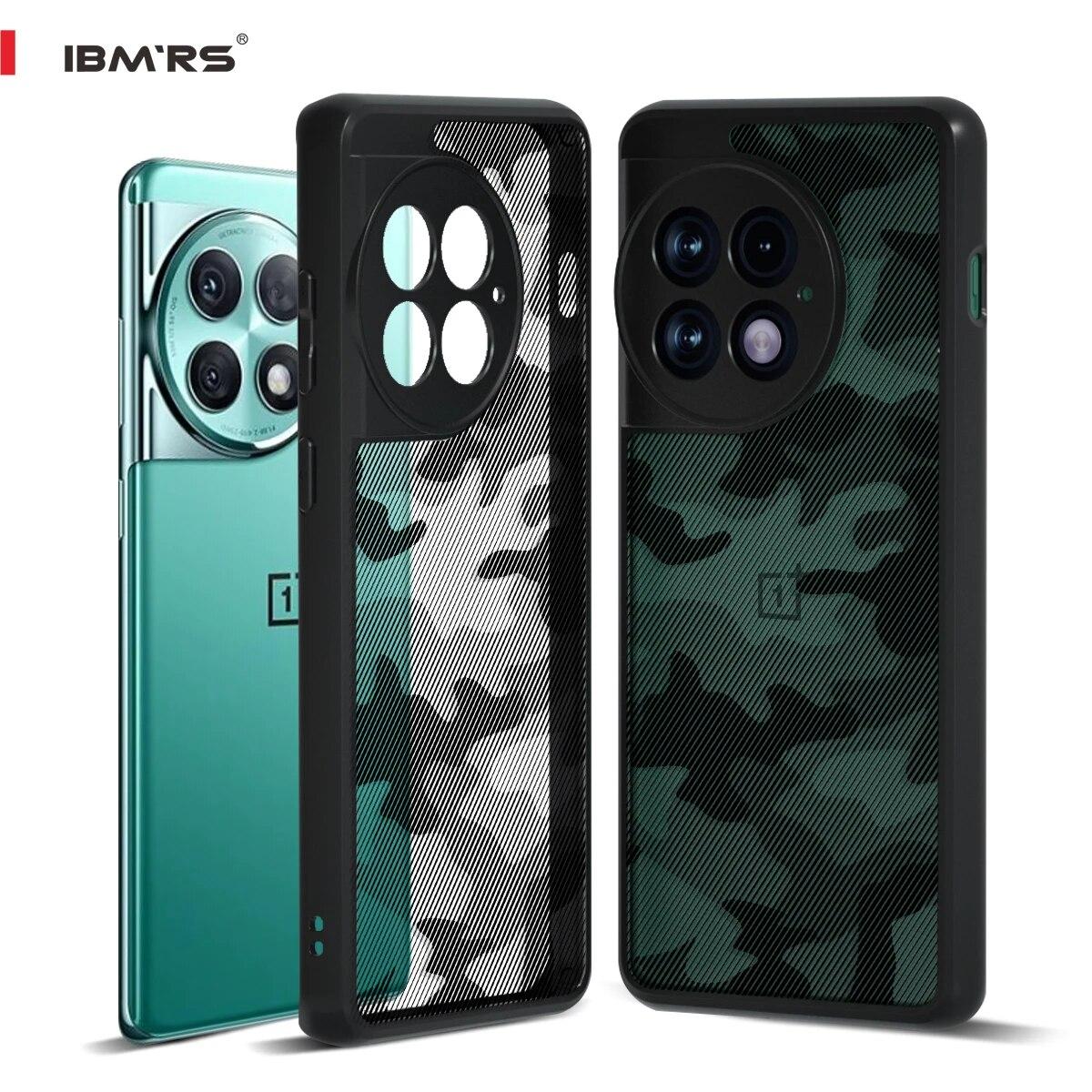 

(В комплекте ремешок на запястье)IBMRS [двойное покрытие против царапин] совместимо с чехлом OnePlus Ace 2 Pro, камуфляжный прозрачный жесткий противоударный защитный чехол Art Camo