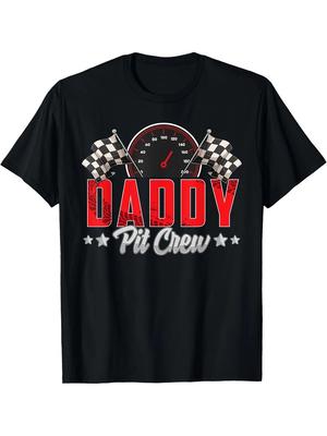 Família de Corrida Papai Equipe de Box - Camiseta para Festa de Aniversário de Carro de Corrida