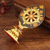 Golden Buddhist Furnishing Golden Wheel Tantric Alloy Handicraft Auspicious Tibetan Tribute Buddhism Home Gift Indoor Decorative