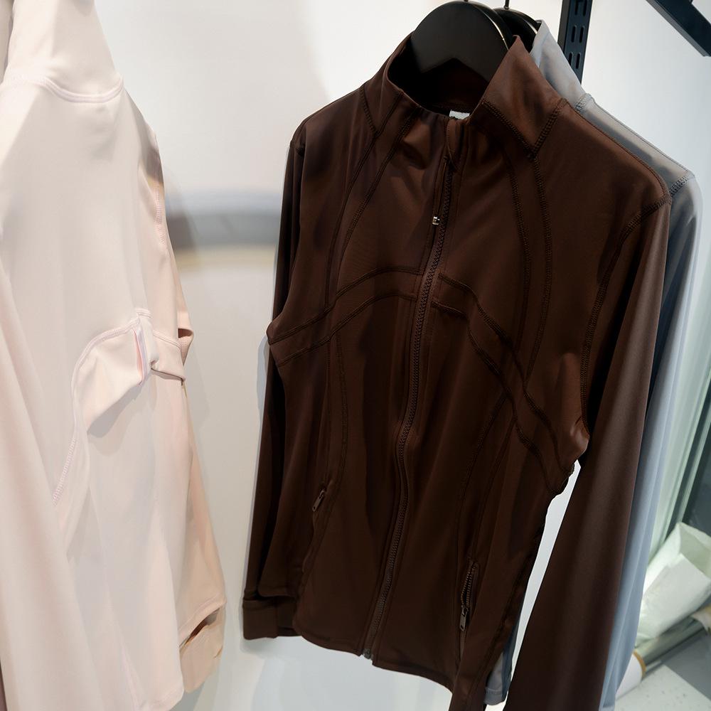 Women's New Stand Collar No Mesh Jacket – High Elastic, Moisture-Wicking, Slim-Fit Top