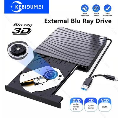 Harici Optik Sürücüler DVD RW CD Yazıcı Okuyucu USB 3.0 Tip C CD Çalar PC Dizüstü Bilgisayar Masaüstü Taşınabilir DVD Yazıcı Kaydedici İçin