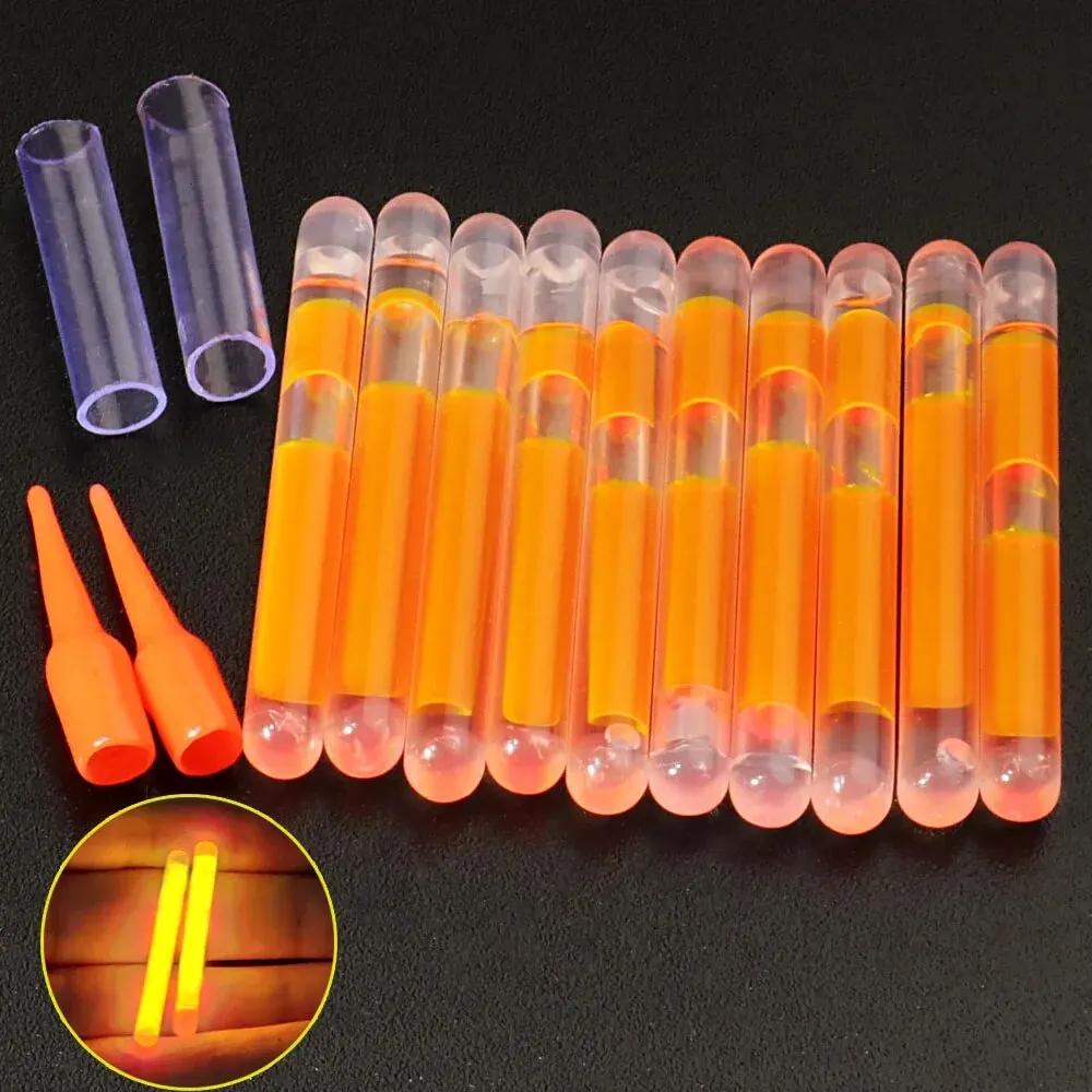 10PCS Fireflies 4.5*40mm for Fishing Float Fluorescent Lightstick Light Night Rod Lights Tool Bright Dark Colored Glow Stick