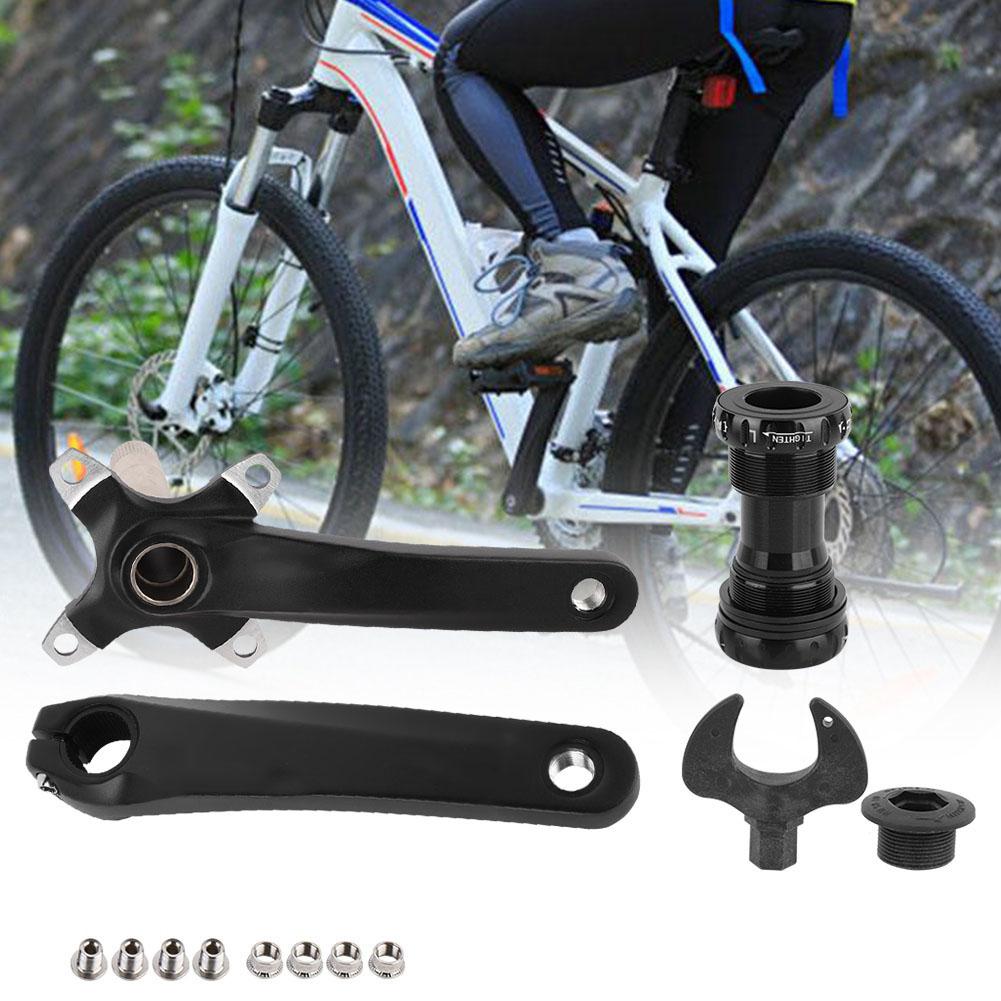 

Черный горный велосипед интегрированный полые шатуны левый и правый комплект каретки