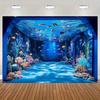 2D Blaue Ozean Tunnel Kulisse für Kinder & Familie Aquarium Atmosphäre Fotografie