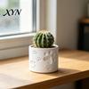 Thick Wall Flowerpot 3D Printed Cat Paw Print Flower Pot, Cute Small Plant Pot for Integrated Molding Desk, Animal Theme Planter Home Office,