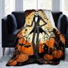1pc, Jack Skellington Home Decor Blanket: A Cozy Halloween Gift for Your Living Room, Bedroom, or Outdoor Adventures, Flannel Throw Blanket, Perfect f