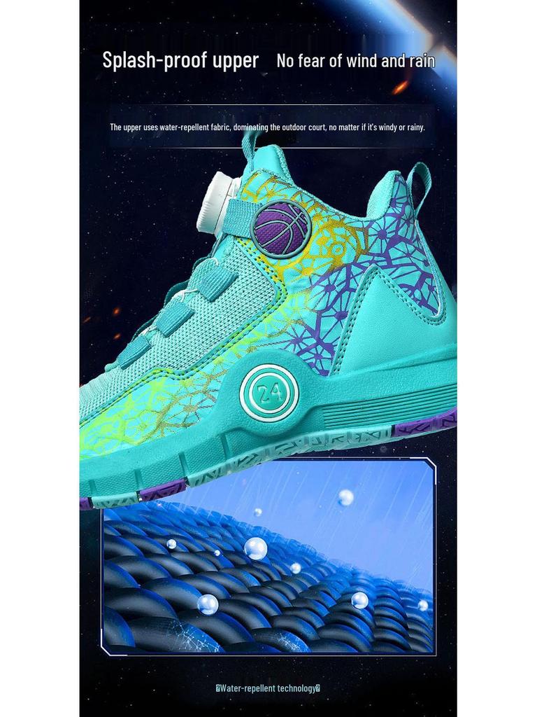 2025 Spring/Summer Breathable Mesh Basketball Shoes for Kids - Indoor/Outdoor Student Training Sneakers