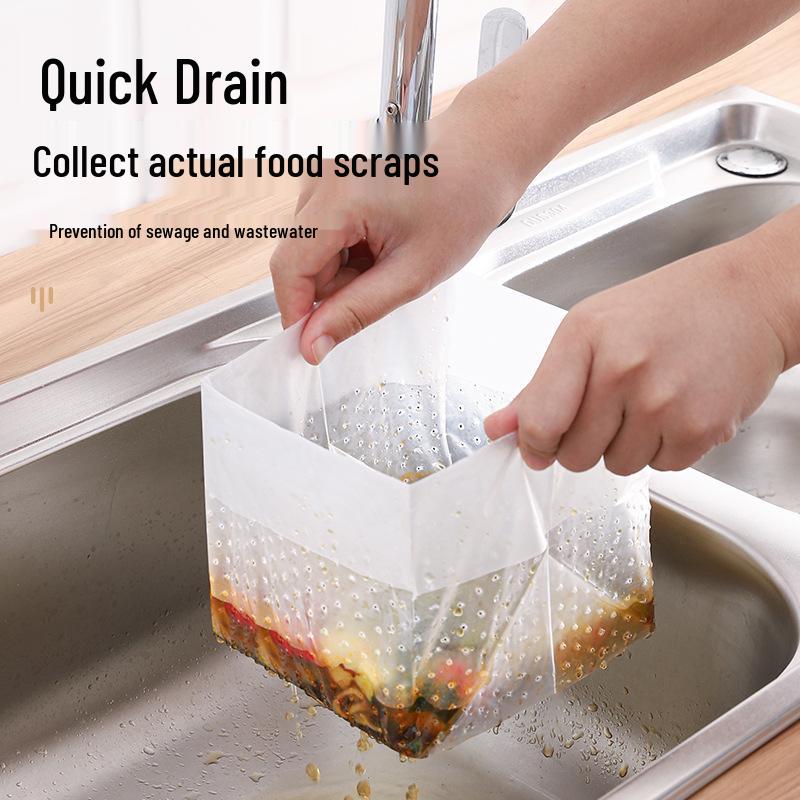 Disposable Self-Standing Kitchen Sink Drain Bag Filter for Food Waste