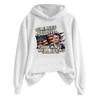 Ladies Fashion Casual Long Sleeve Printed Round Neck Hoodie Pullover Top