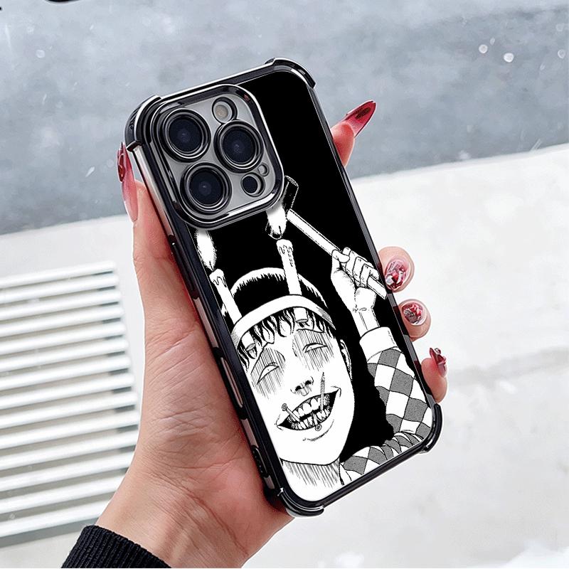 Japanese Horror Anime Plating Phone Case For Xiaomi Poco X5 X6 X7 X8 Pro Max F8 Ultra F7 M8 M7 M5S Redmi 15C 15 14C 13C 13 X3 12