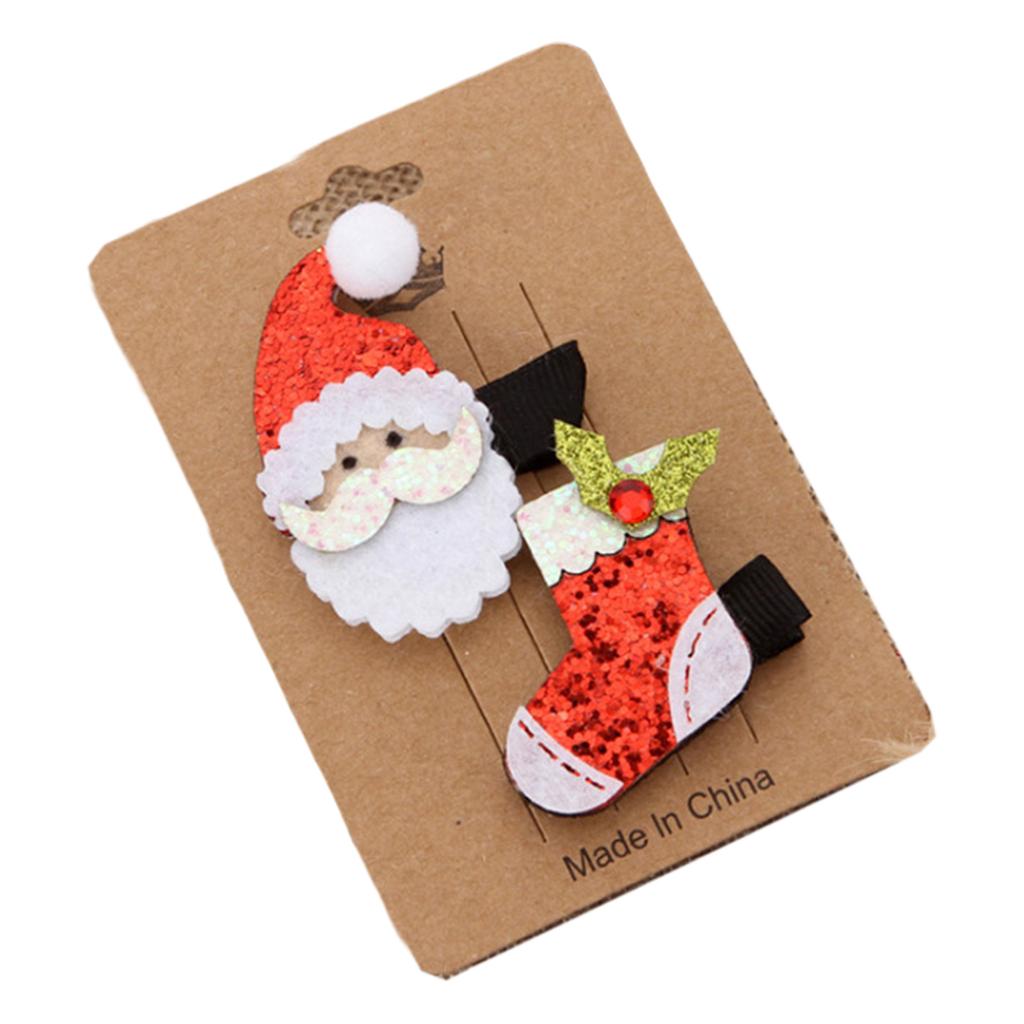 Christmas Hairpin Christmas Barrettes Christmas Hair Clip Santa Headpiece New Year Party Christmas Hair Accessories