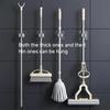 Mop Storage Storage Rack Bathroom Suction Hanging Pipe Traceless Mop Clip Broom Hanger Wall-Mounted Waterproof Mop Rack
