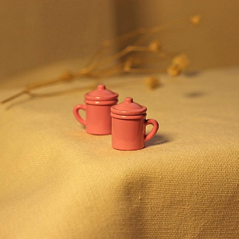 1/12 1/6 Toy Model Tooth Mug Pretend for Play Mini Drinking Cup Role for Play Dollhouse Kitchen Accs Girls Party Favor S
