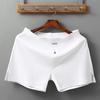 Men Pajama Shorts Elastic Waist Soft Breathable Homewear Solid Color Whorl Texture Stretchy Casual Loose Quick Dry Men Mini Short Pants