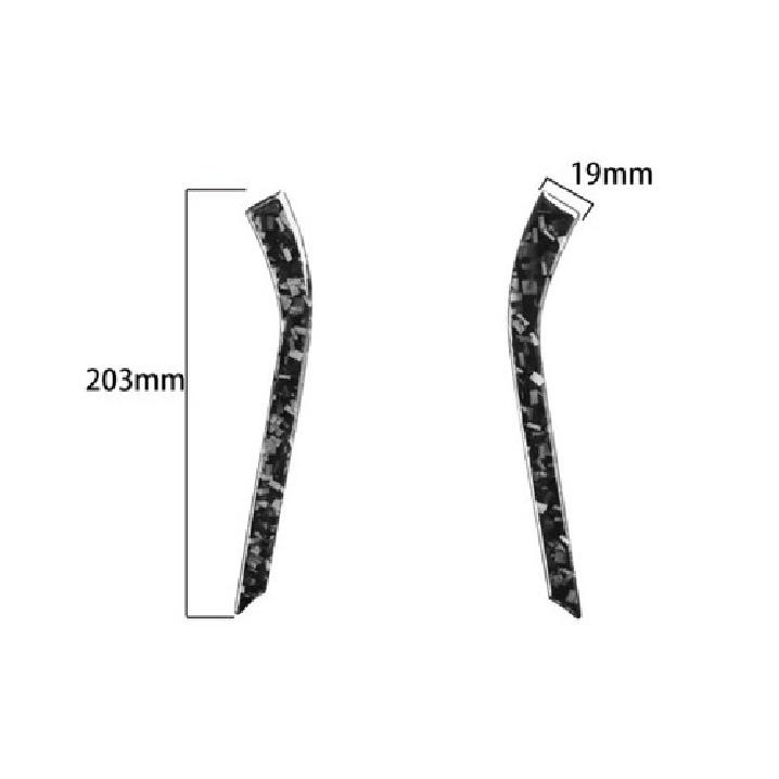 For Ford Mustang 2015-22 Cover Decor Forged Carbon Fiber Car Interior Door Strip