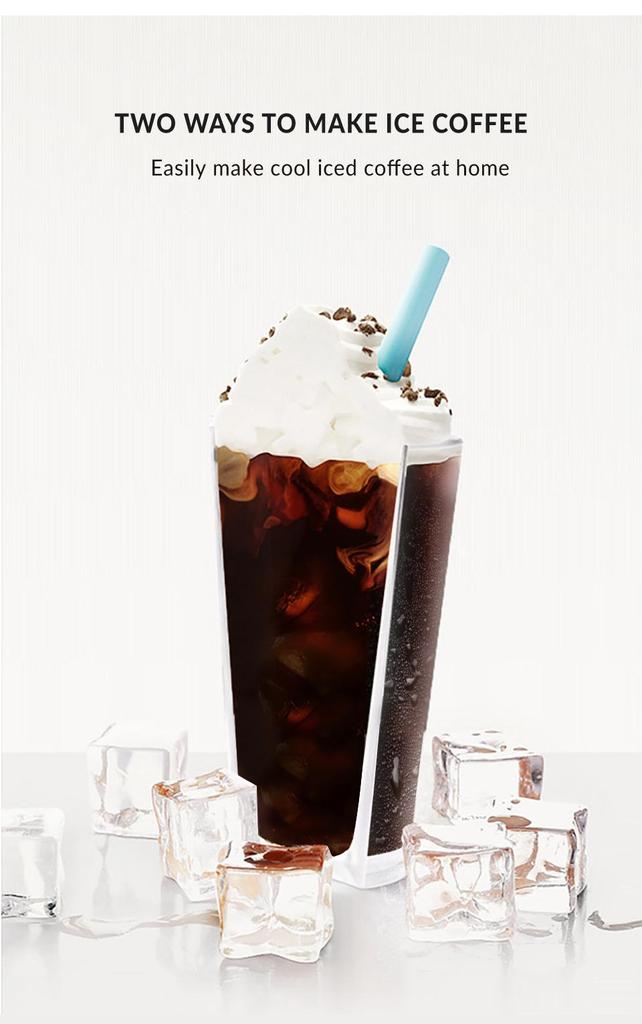 HiBREW H3A Kapsel-Kaffeemaschine 5 in 1 Kaffeemaschine, 19 bar Druck, Kalt-/Heißmodus, 800 ml Wassertank, Trockengehschutz