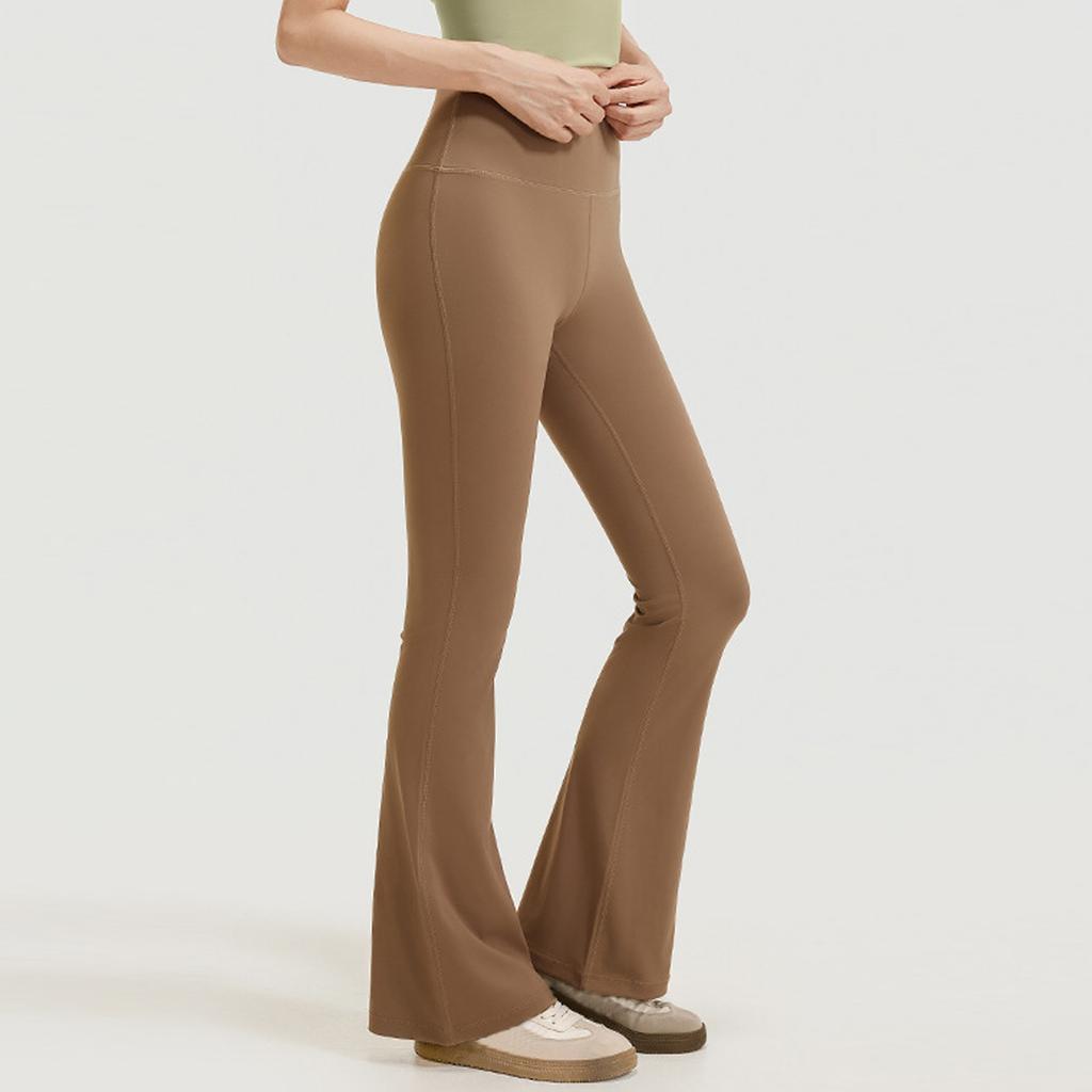 Womens Pants Casual  Pants With Pockets Pull On Flare Slacks High Waist Stretchy Trousers