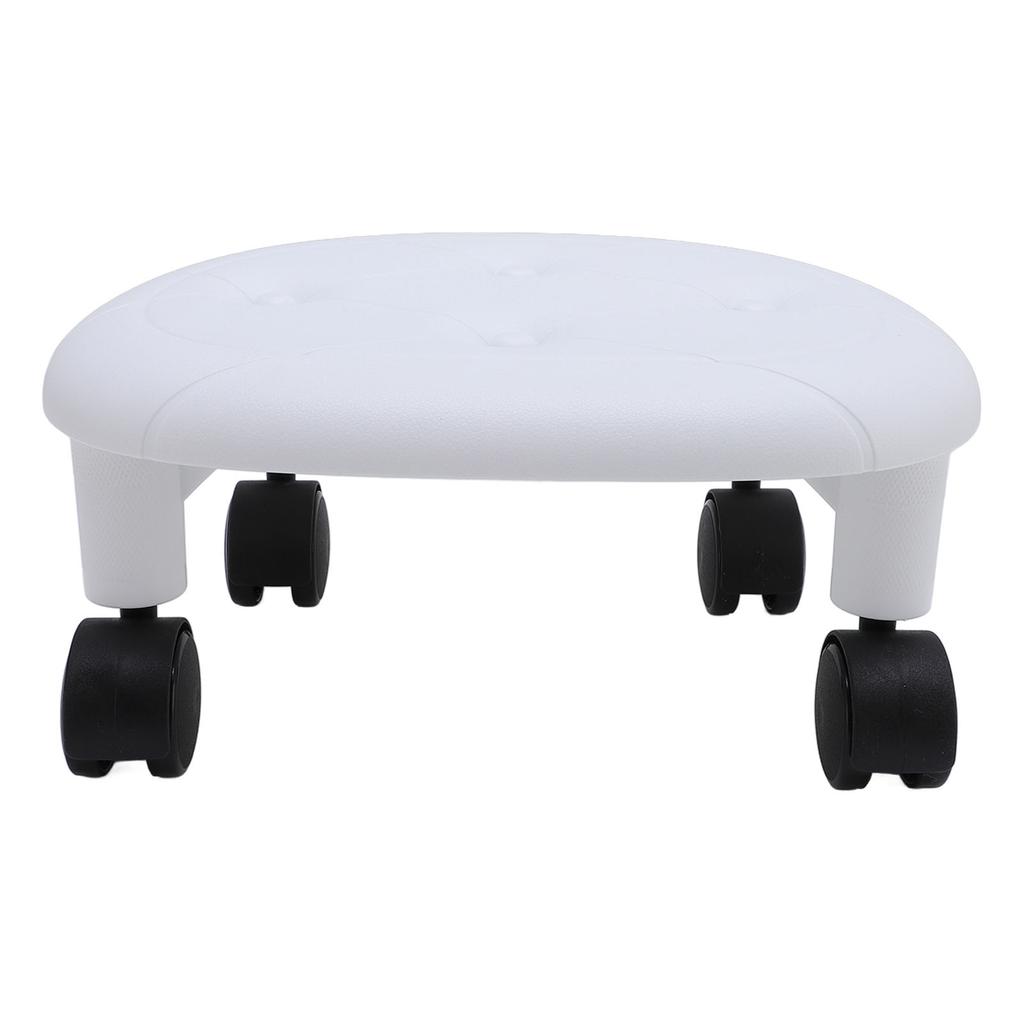 Low Rolling Stool with Wheels Ergonomic Heavy Duty Short Rolling Seat for Bedroom Living Room