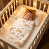 Newborn Cotton Swaddle Wrap With Bow Hat Set Fall Baby Sleep Calm Startle Reflex