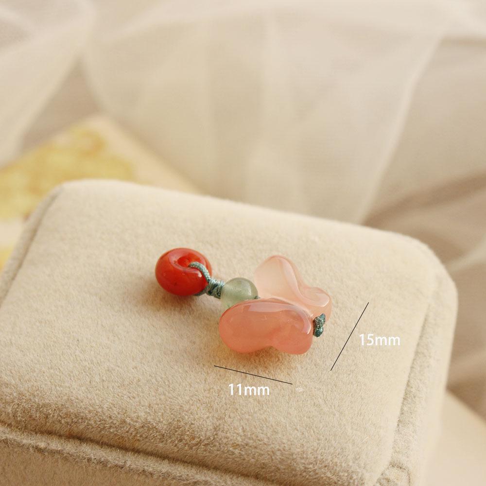 Southern Red Hetian Jade Pendant Beads Bracelet Necklace Accessories