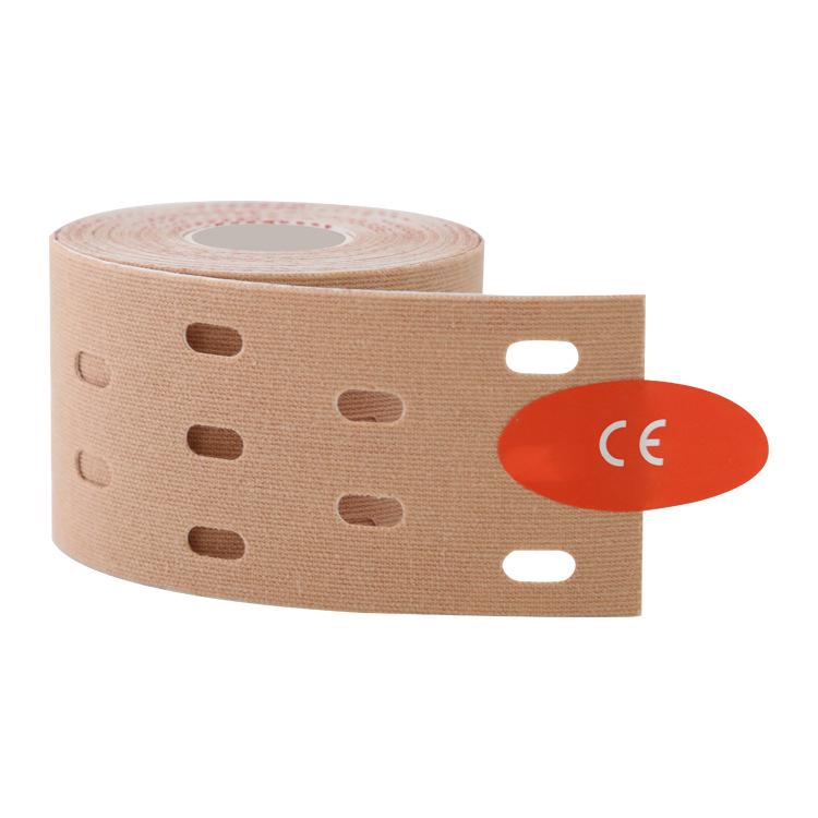 Perforated Kinesiology Muscle Tape: Breathable Elastic Adhesive for Sports Physiotherapy