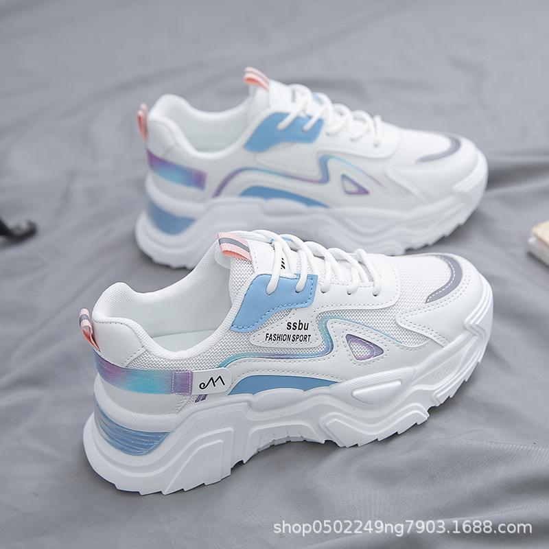 Retro Versatile Sneakers Women's 2025 New Breathable Platform Dad Shoes Niche Ins Trendy Casual Little White Shoes Women