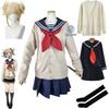 My Hero Academia Cosplay Helovino kostiumai Anime Boku No Hero Academia Himiko Toga JK Uniform megztinis paltas perukas kostiumai