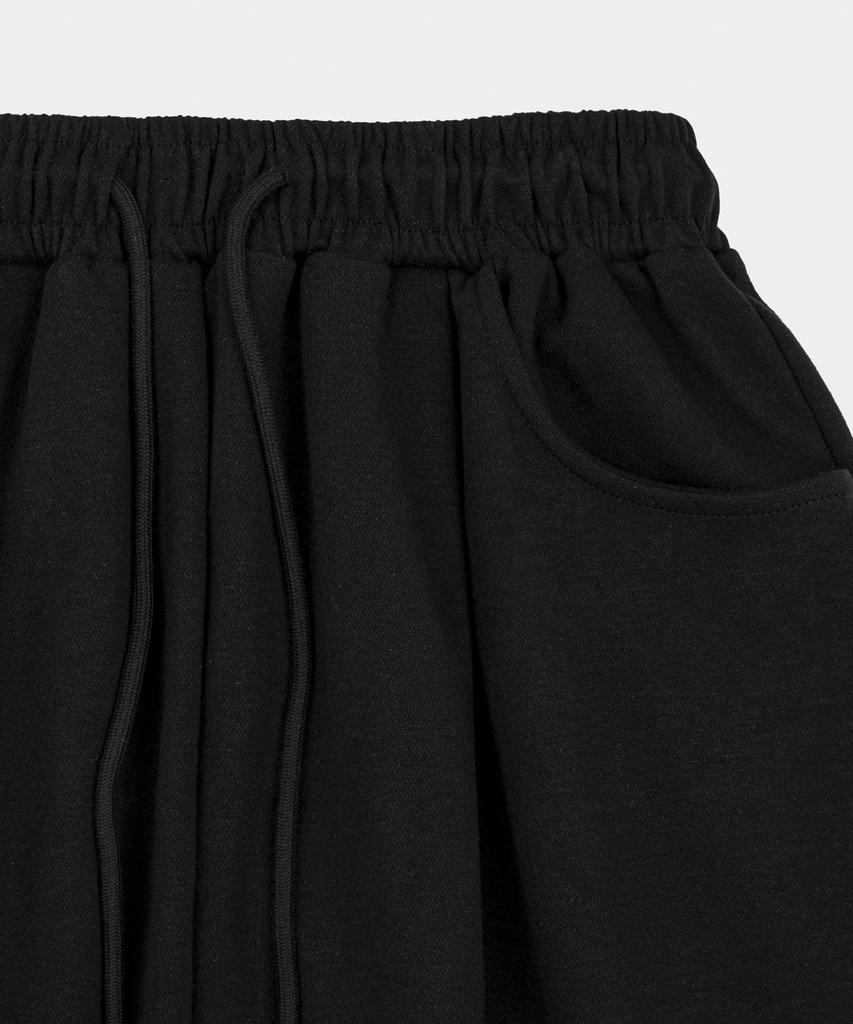 LETTERCOMO Soft Mesh Sweat Bermuda Shorts Black