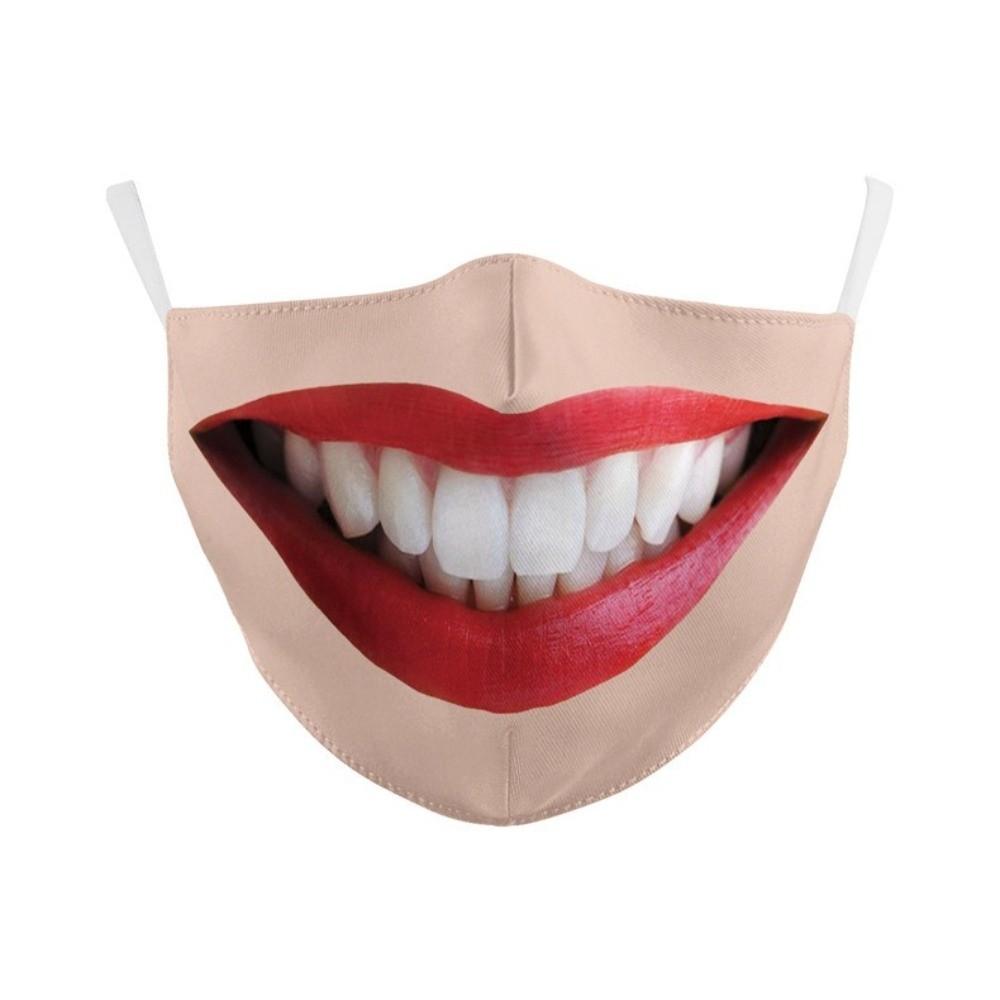 Washable Reusable Human Face Expression Print Mask Realistic Printed Novelty Gag Mask  Halloween