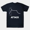 Men Black Print T-shirt Adsr - Attack No-Cut Heat Transfer Print Cotton Tshirt