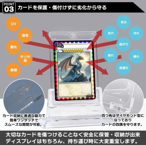 Aideaz Magnetic Loader Trading Card Case, Double-Sided Transparent Card Loader, Magnetic Holder for Protective Display, Large Capacity, Includes 2 Typ