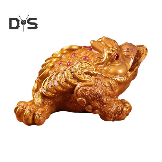 Kröten-Tee-Haustier, Farbwechsel-Harz-Ornament, Reichtumsattraktion, Kung-Fu-Tee-Haustier, Home-Office-Schreibtisch-Dekor, Teezeremonie-Zubehör