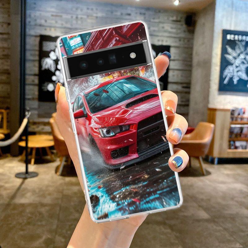 

Phone Case for Google Pixel 9 8 7 6 5 4 4XL Soft TPU 7A 6A 5A 4A 3A Pro XL 5G Transparent Shell Male Men Brand SUV Sports Cars Pixel 6