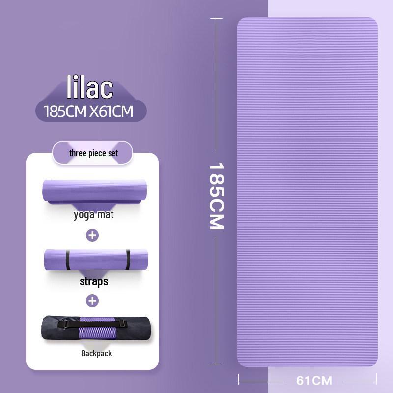Non-Slip Thick Yoga Mat for Beginners - Indoor Fitness & Exercise Aid