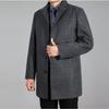 Men Wool Coat Autumn Cashmere Overcoat Winter Warm Woolen Long Jacket Mens Peacoat Stand Collar