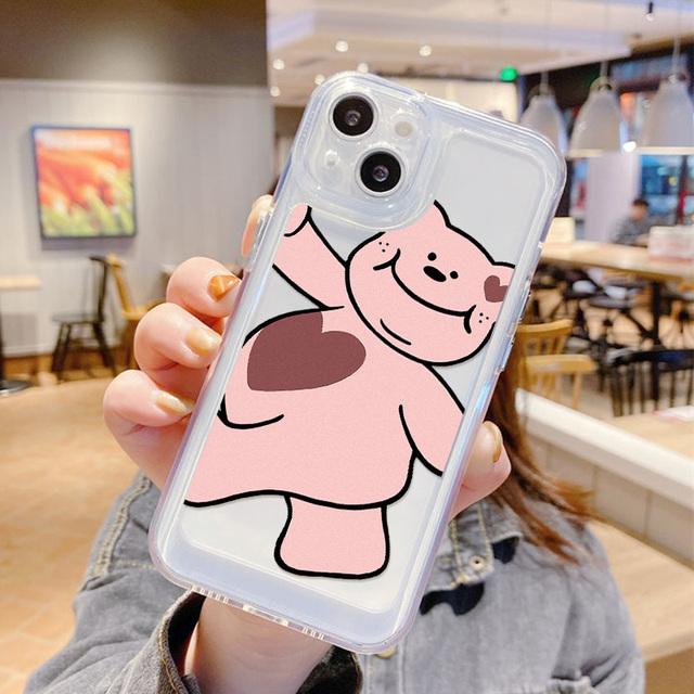 

Прозрачный чехол для телефона с милым мультяшным рисунком для Iphone 11, чехол для Iphone Xr Xs 11 12 13 Pro Max Mini 7 8 Plus X Se 2022, противоударный чехол For iPhone SE 2020
