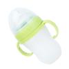 Baby Cereal Bottle Silicone Unisex Baby Squeeze Cereal Feeding Flow Bottle with Food Dispensing Spoon for Infant