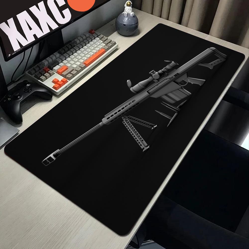 Computer Desks Sniper Rifle Anime Mouse Pad Kawaii Gamer Keyboard Desk Accessories Pc Cabinet Games Mousepad Mat Gaming Mats Xxl