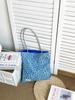 Korean Leopard Double-Sided Shoulder Bags for Women Versatile Vintage Ladies Tote Bag Casual Lightweight Travel Female Handbags