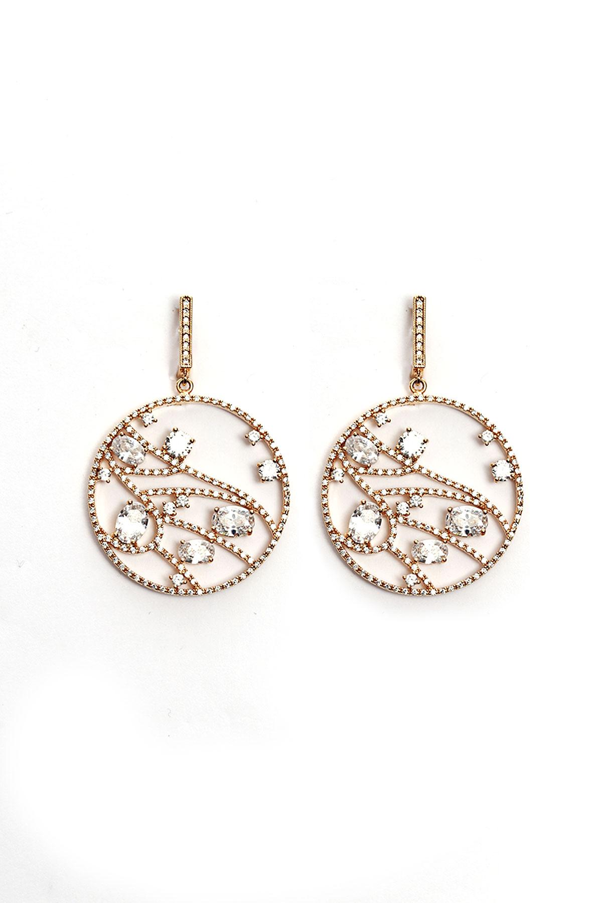 

Каменные круглые серьги