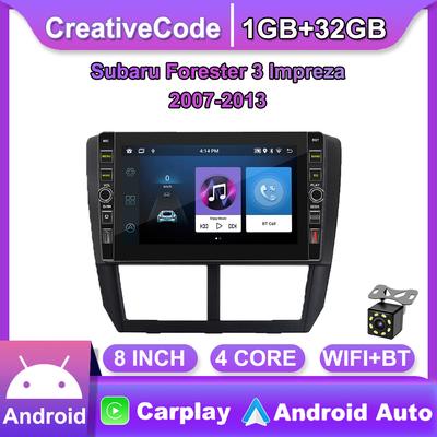 8 Inch Android For Subaru Forester 3 Impreza 2007-2013 With Button Knob Car Radio Video Multimedia GPS Player 1+32GB