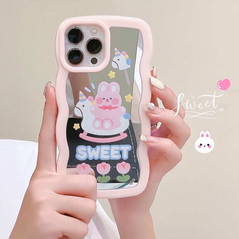 

Зеркальный розовый кружевной чехол Zhitai для iPhone 11/12 Pro/13/678 Plus iPhone XR