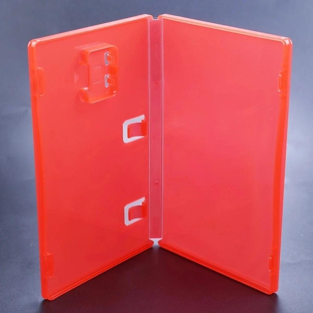 Transparent Game Card Box Red with Book Holder Storage Case Box Plastic Cartridge Holder Shell for Switch 2 For Inserted Cover