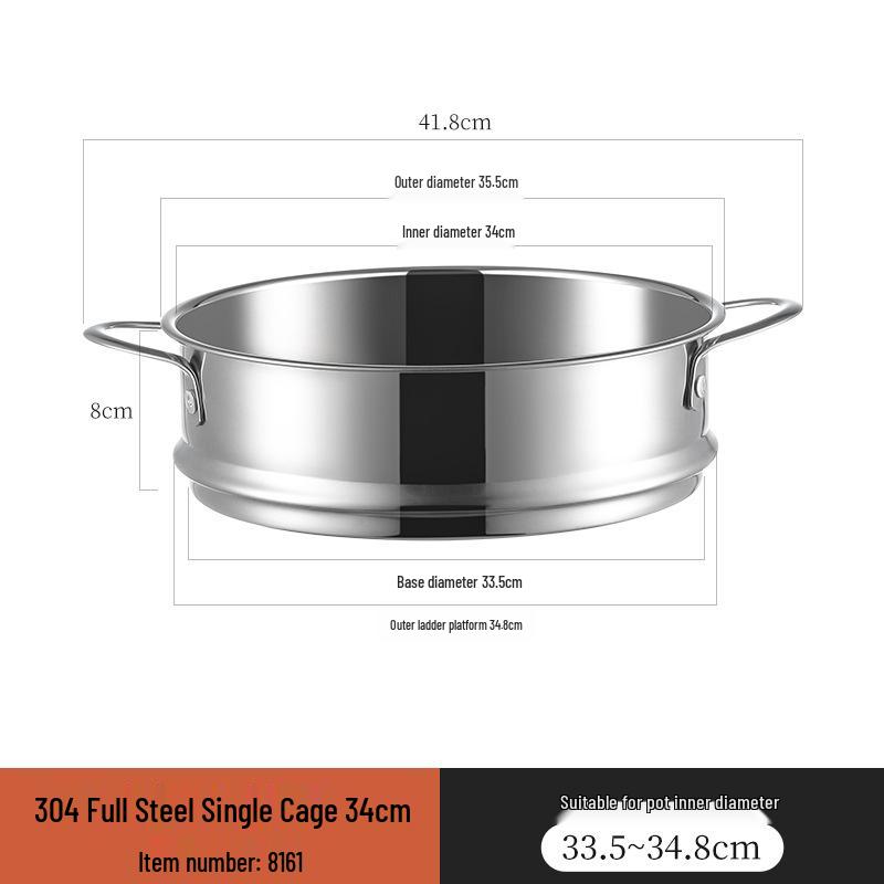 Cestello per Vapore in Acciaio Inossidabile 304 Impilabile Mini - Piccola Dimensione, Perfetto per Dormitori e per Cuocere al Vapore Mantou o Baozi, con Pentolino per Alimenti Complementari