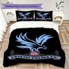 Crystal Palace FC Pattern Bedding uilt Set uilt Cover Pillowcase Home Decoration Birthday Gift (1 * duvet cover + 2 * pillowcase without core)