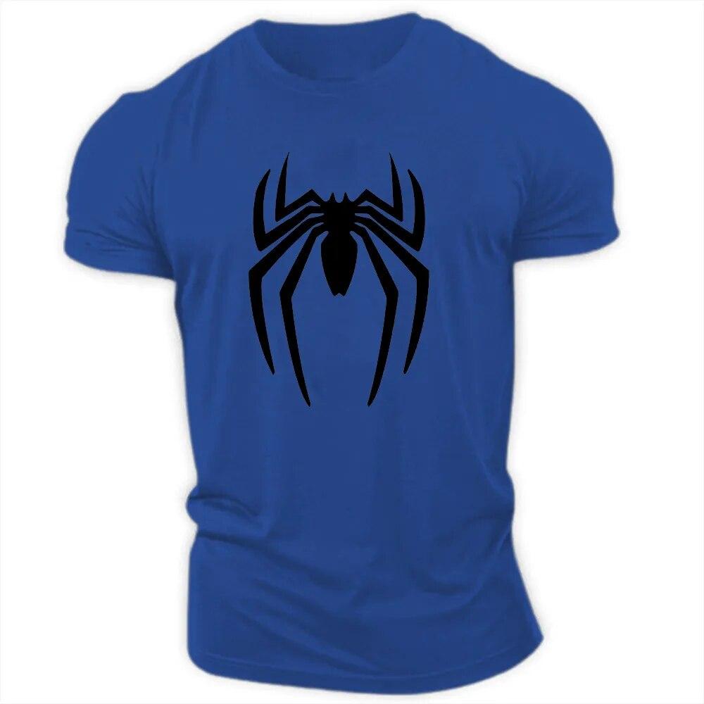 Summer Casual Sports Fashion 3D Printed Spider Adult Crewneck Short Sleeve Large Size Men's T-shirt Loose Quick Dry Comfortable