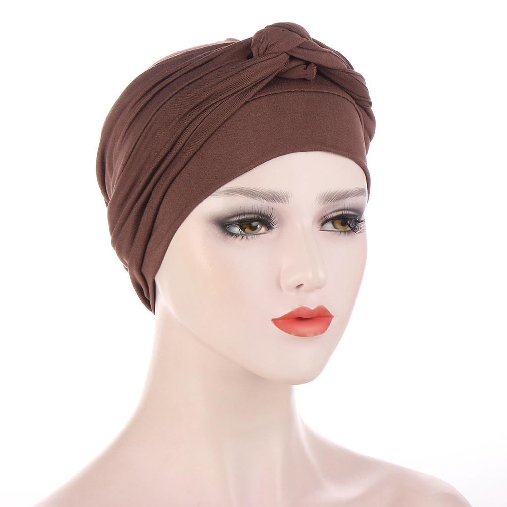 Comfortable Polyester Turban Hat With Braid Design For Men And Women