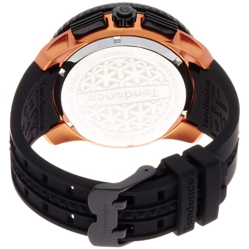Tendence Altec Gulliver 51mm Watch, Men's, Black, Orange Dial, Aluminum, Mineral Glass, Quartz Movement, TY146003
